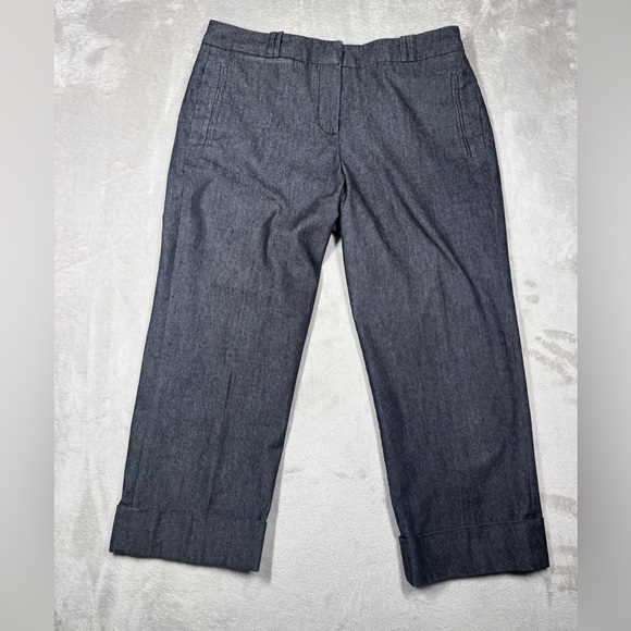 Sandro Denim - Sandro Sportswear Black Denim Rolled Cuffs Cropped Length Casual Pants Size 10